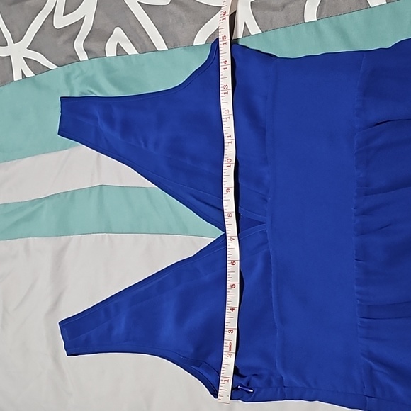 Blue V Neck Chiffon Maxi Dress - Picture 7 of 11